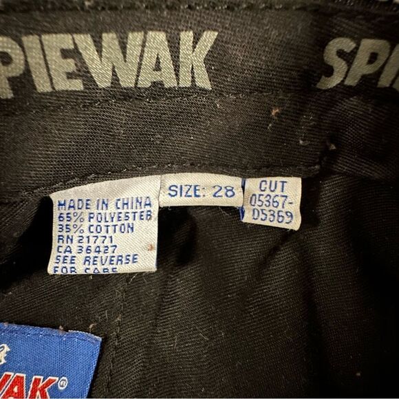 Spiewak ~ Black Cargo Pants ~ size 28 ~ Poly/Cotton Blend - Picture 8 of 16